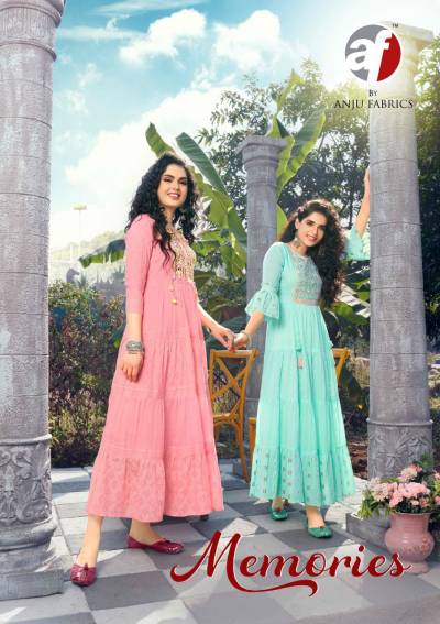 Memories By Anju Fab Attractive Summer Wear Embroidery Kurtis 